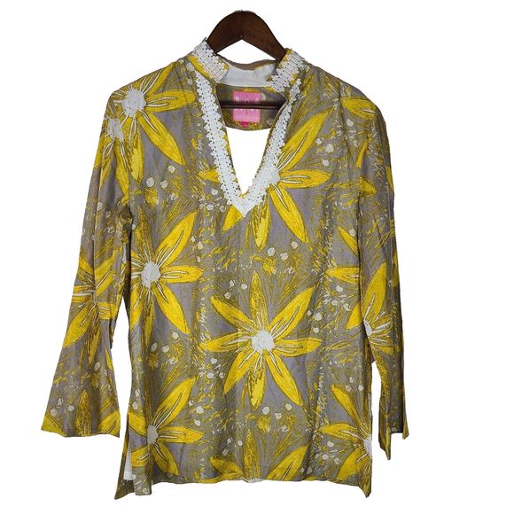 NWT Missy Maude Silk Blend Floral Tunic Womens Large - Picture 1 of 7
